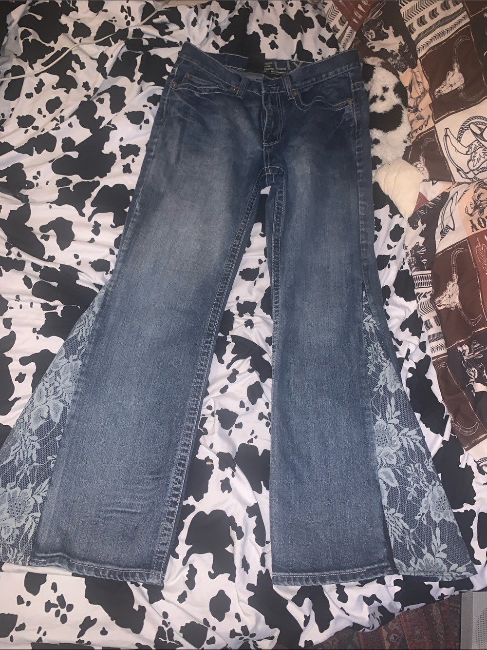 Helix Men's *reworked* Bell Bottom  jeans